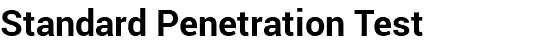 Standard Penetration Test